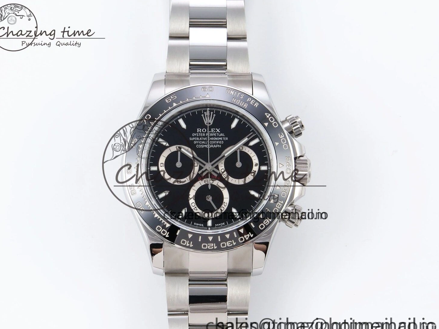 MiroTime 0422 Daytona 126500 QF 1:1 Best Edition 904L Steel Black Dial on SS Braclet SH4131 V ZeroBulk 1296